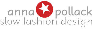 logo anna * pollack slow fashion design weißer stern in rotem kreis