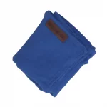 Karli, weiches Halstuch von WienerLabel, 60x60cm, Mousseline-Stoff, blau, gefaltet