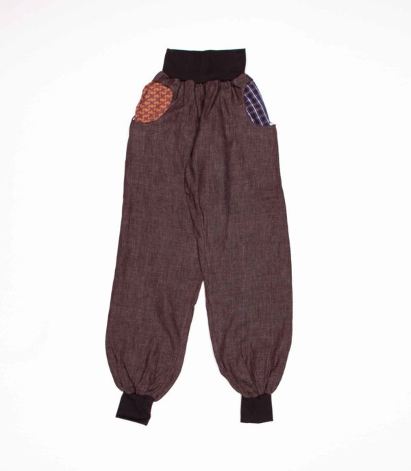 anna * pollack, Piratenhose Leinen braun, Bündchen und Taschen braun