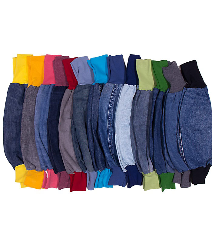 anna * pollack, viele Mini-Piratenhose, Bünde in Regenbogenfarben