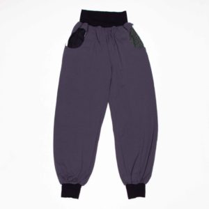 anna * pollack, Piratenhose bio grau, Bund schwarz, Taschen schwarz und grau