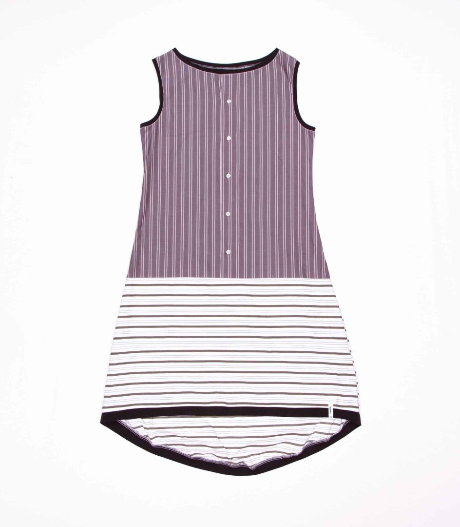 anna * pollack, Kleid Sonnenbrise in braun mit braunem Bündchen, Ansicht Vorne