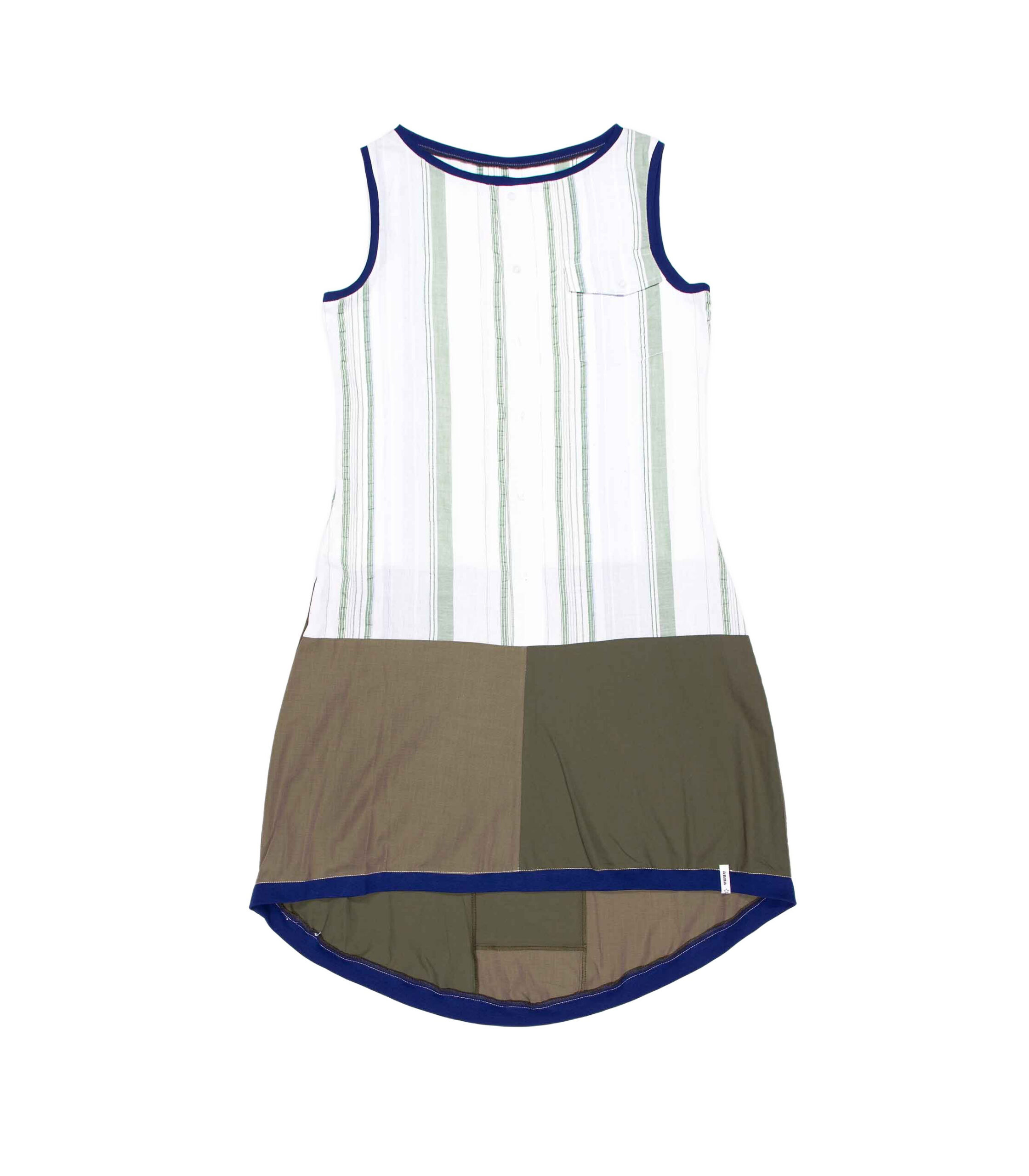 anna * pollack, Kleid Sonnenbrise in grün gestreift und grün, Ansicht Vorne