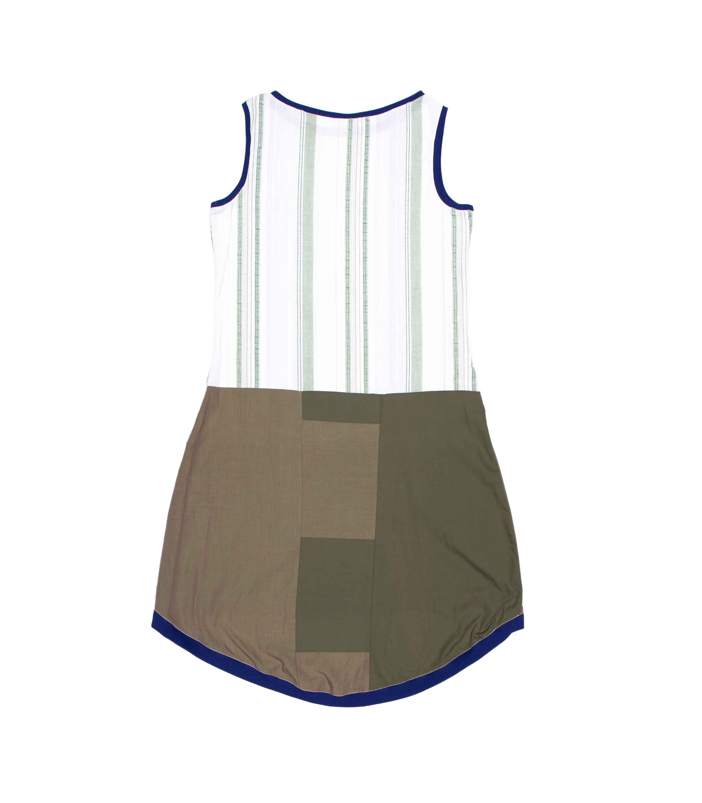 anna * pollack, Kleid Sonnenbrise in grün gestreift und grün, Ansicht Rücken