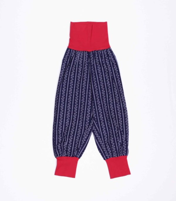 anna * pollack, Dirndl Piratenhose, dunkelblau, Bund rot