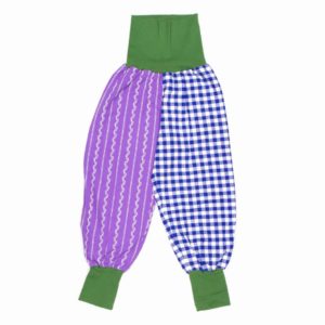 anna * pollack, Dirndl Piratenhose lila und blau, Bund grün