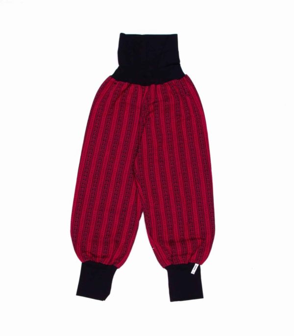 anna * pollack, Dirndl Piratenhose, rot-schwarz, Bund schwarz