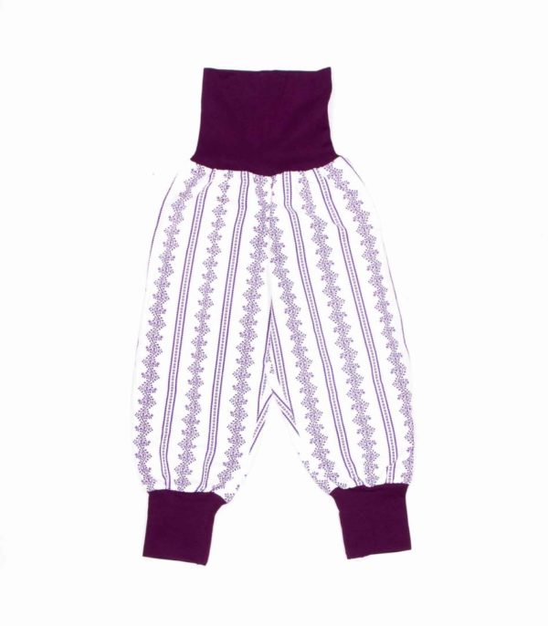 anna * pollack, Dirndl Piratenhose lila längs, Bund purpur