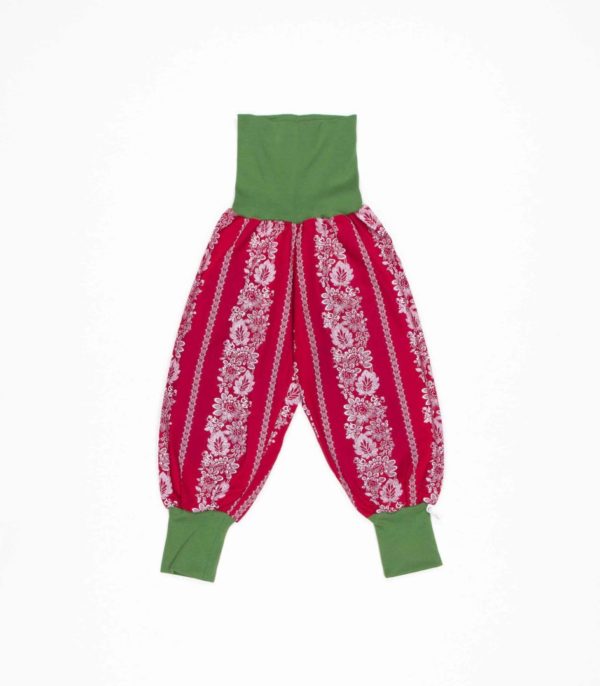 anna * pollack, Dirndl Piratenhose, rot, Bund grün