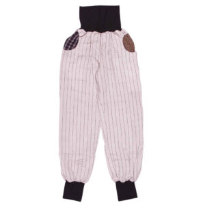 anna * pollack, Piratenhose, 152-164, Leinen, Streif beige, Taschen und Bund braun