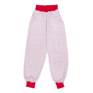 anna * pollack, Piratenhose Leinen ringel pastell rot grün weiß, Bund rot ringel, Taschen Pastell rot grün weiß