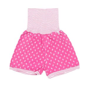 Dirndl Shorty in Rosa mit rosa geringeltem Bund