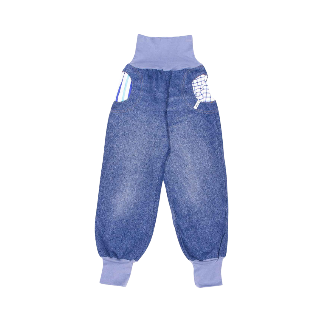 anna * pollack, Denim Piratenhose, Bund und Taschen porzellan