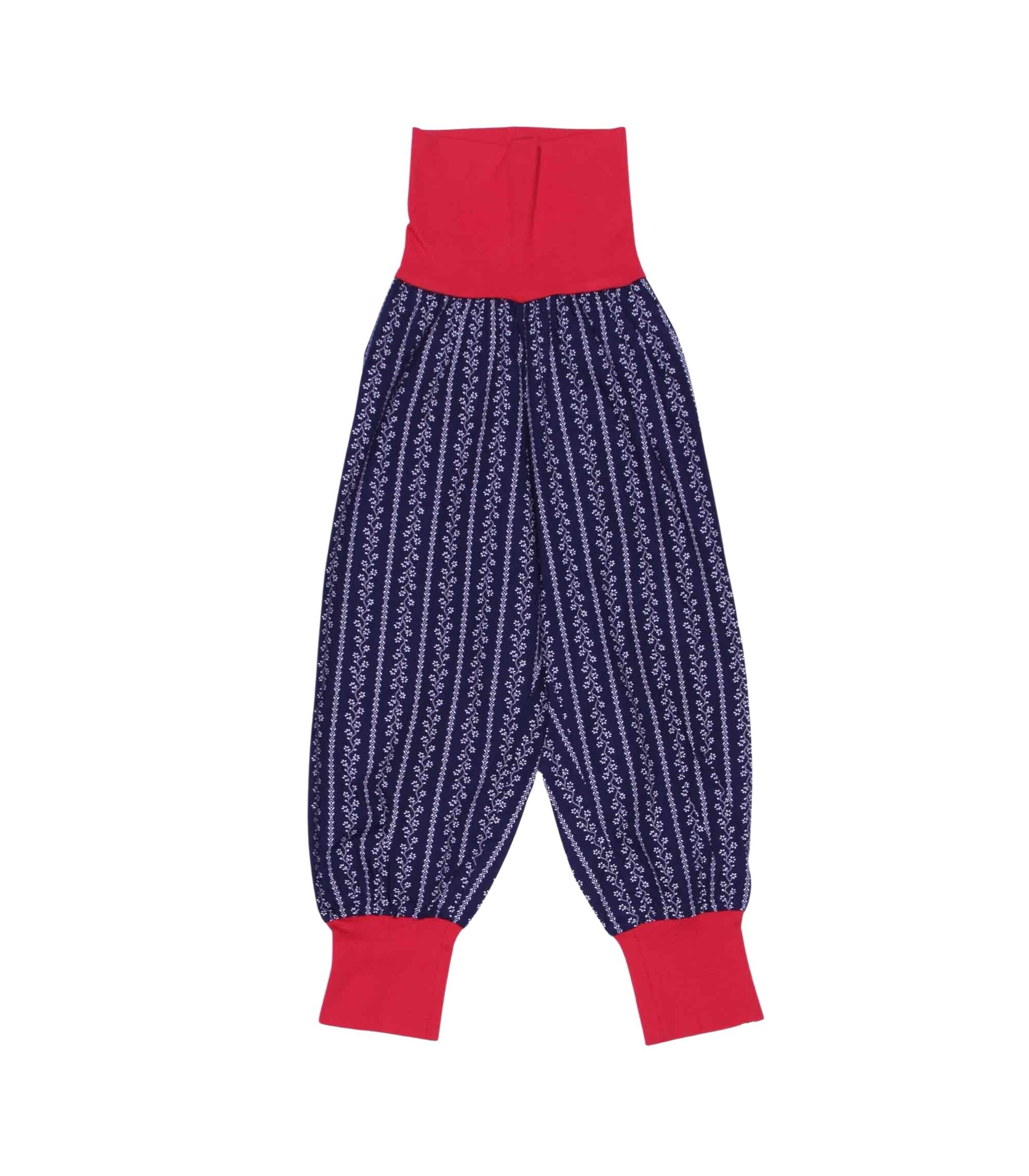 anna * pollack, Dirndl Piratenhose, dunkelblau, Bund rot