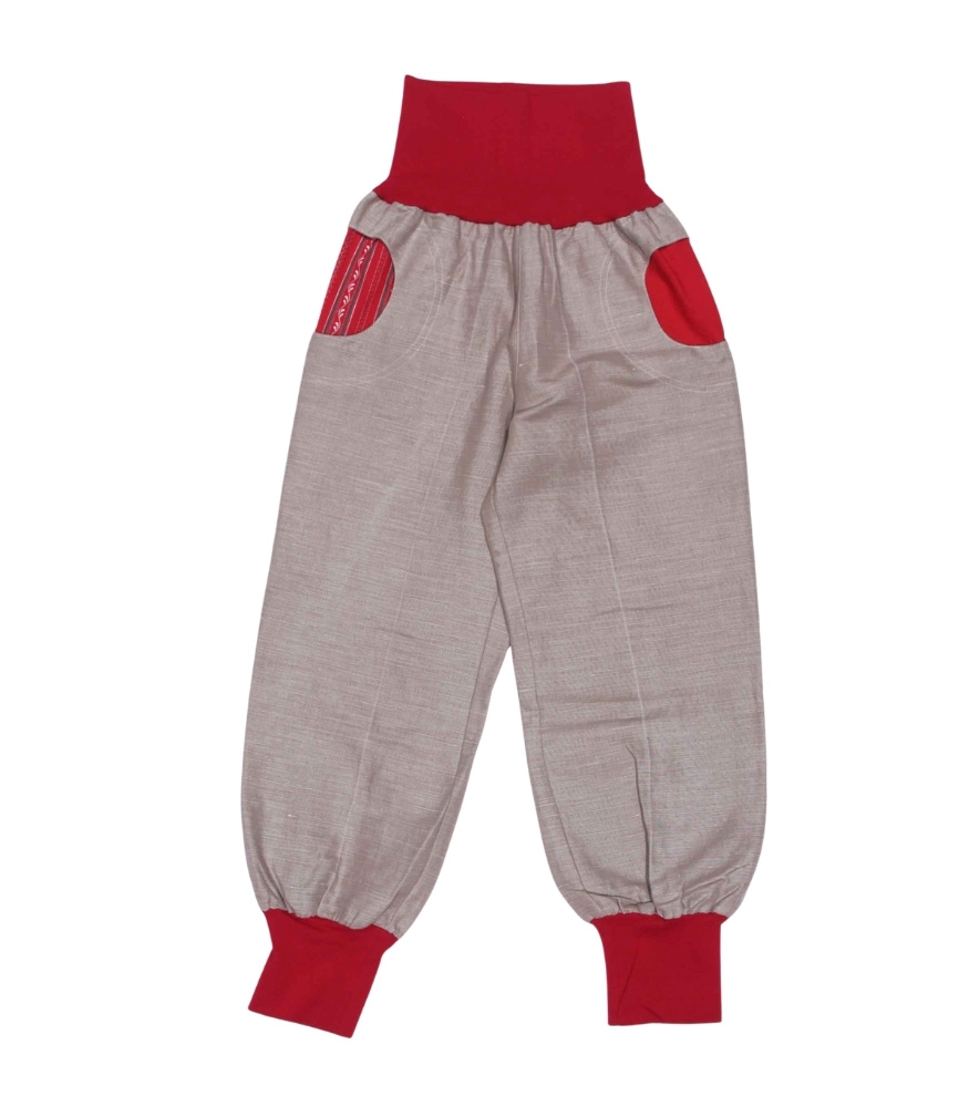 anna * pollack, PIratenhose Mixed, 134-152, Beige, Bund und Taschen Rot