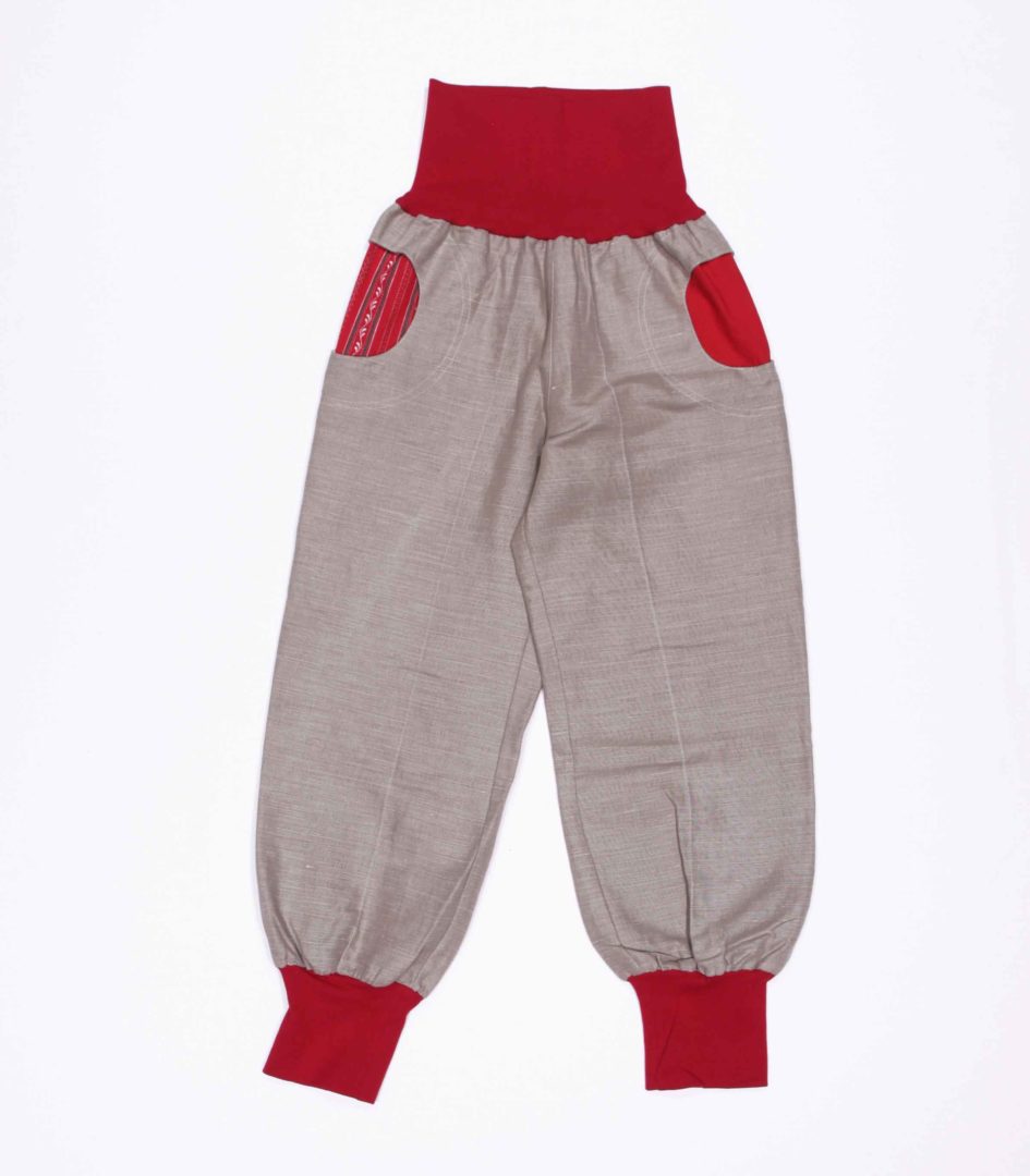 anna * pollack, PIratenhose Mixed, 134-152, Beige, Bund und Taschen Rot