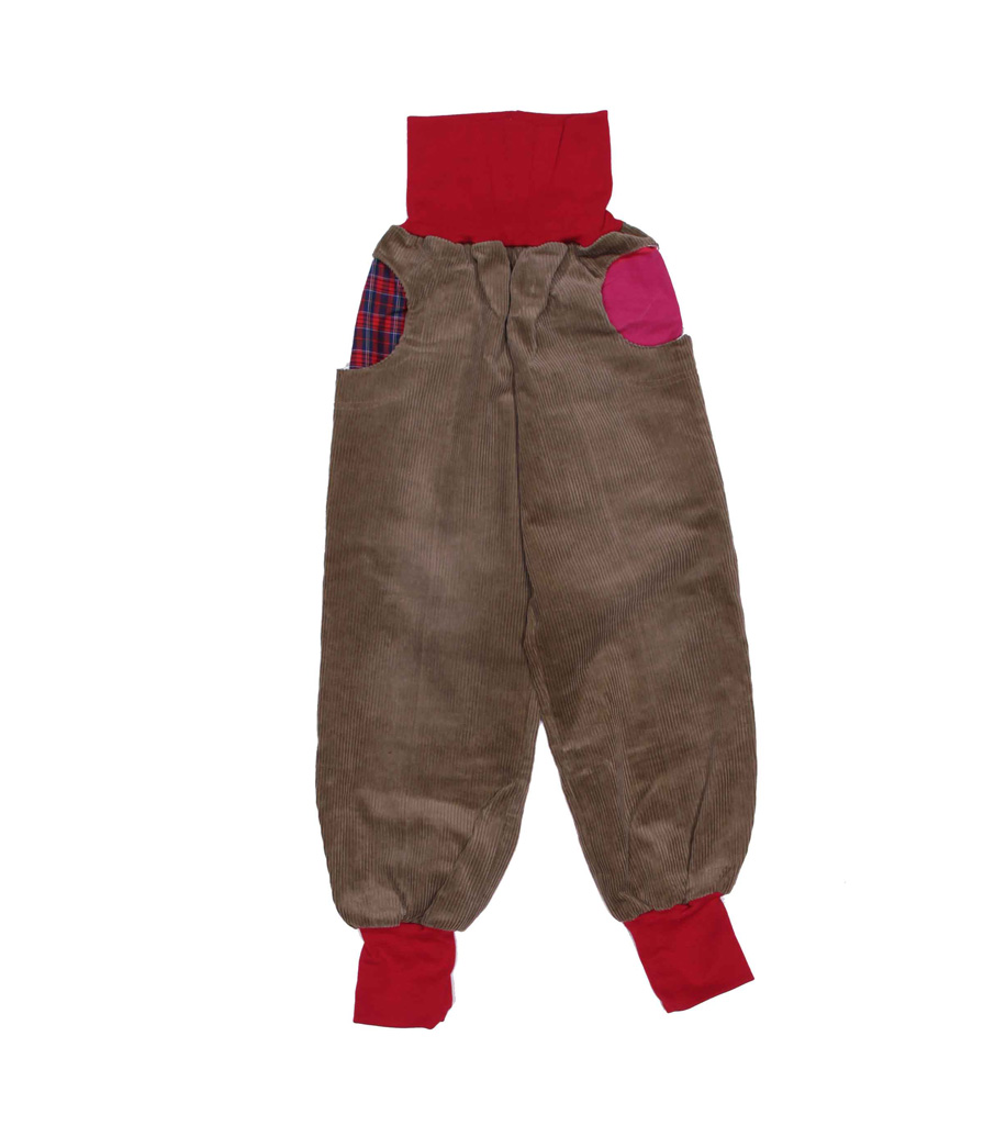 anna * pollack, PIratenhose Mixed, 134-152, Braun, Bund und Taschen Rot