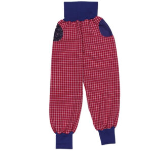 anna * pollack, PIratenhose Mixed, 134-152, Karo rot, Wolle, Bund und Taschen Marine
