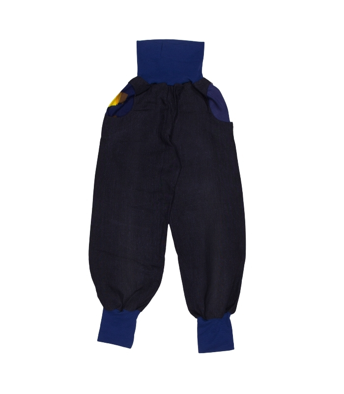 anna * pollack, Piratenhose schwarz mit Bund und Taschen in Marine