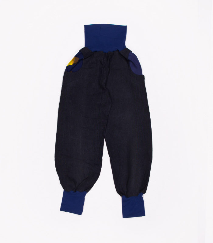 anna * pollack, Piratenhose schwarz mit Bund und Taschen in Marine