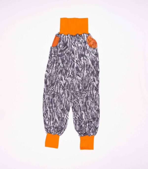 anna * pollack, PIratenhose Mixed, 152-164, Silber, Bund und Taschen Orange