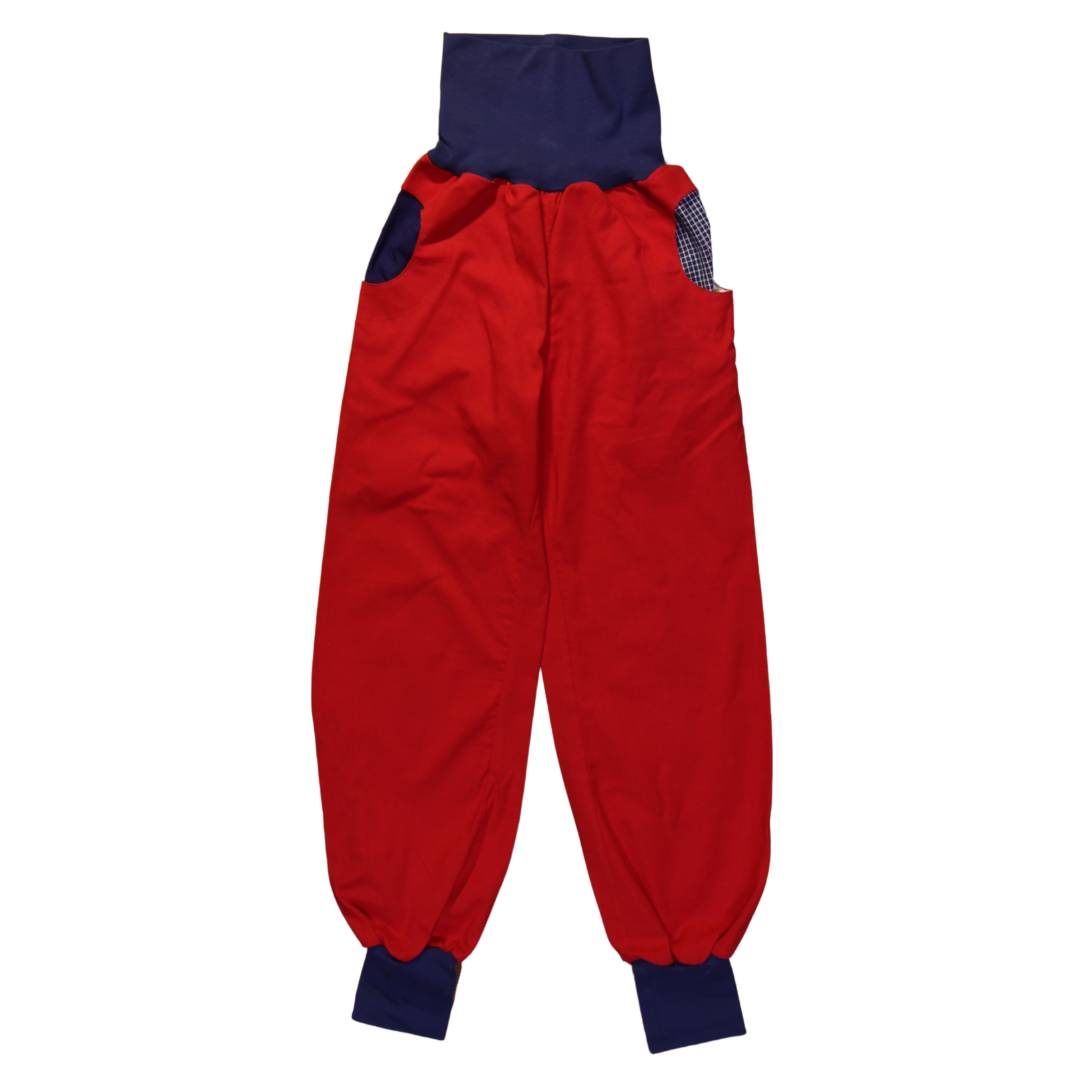 anna * pollack, PIratenhose Mixed, 134-152, Rot, Bund und Taschen Marine