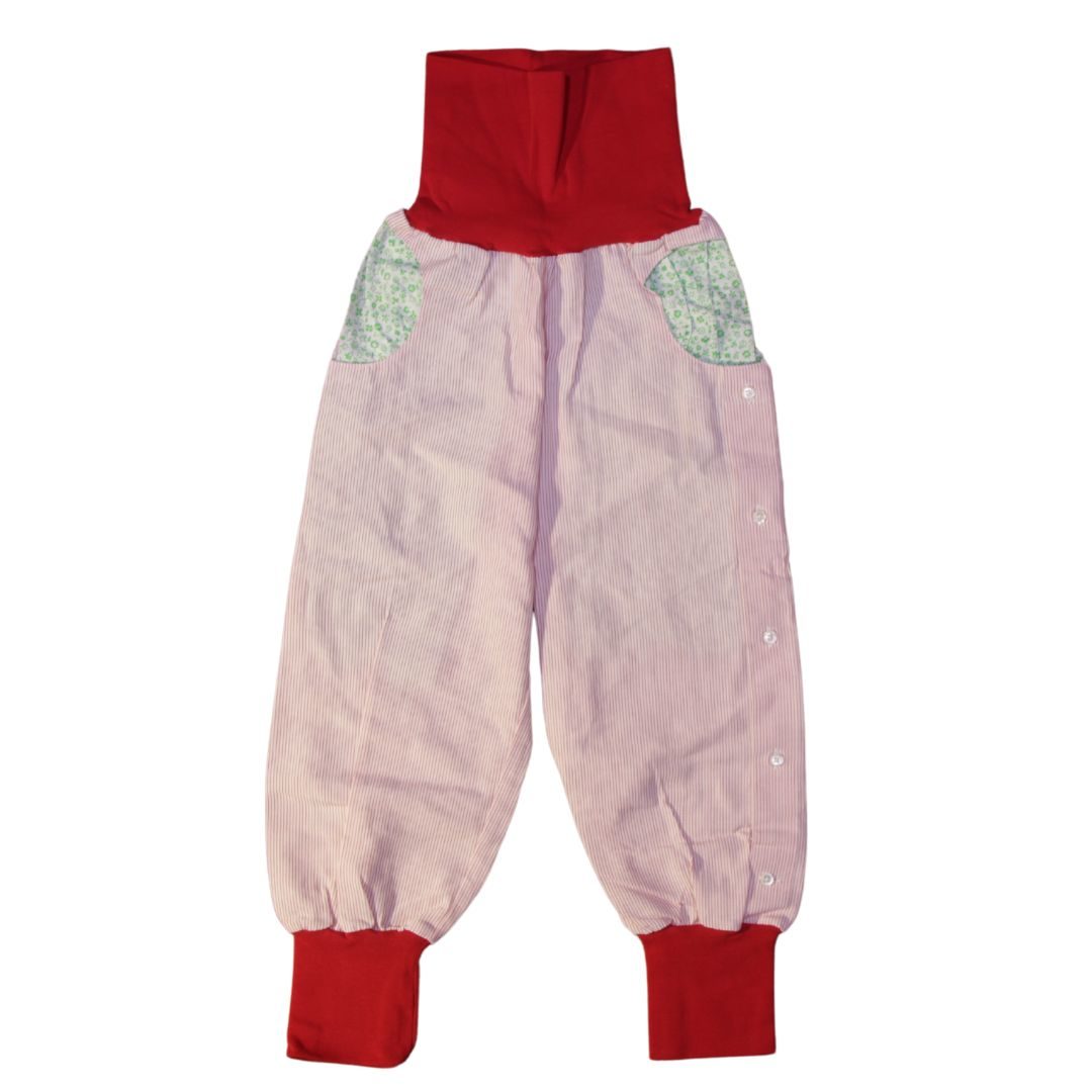 anna * pollack, PIratenhose Mixed, 100-134, Streif rot-weiß, Bund und Taschen rot