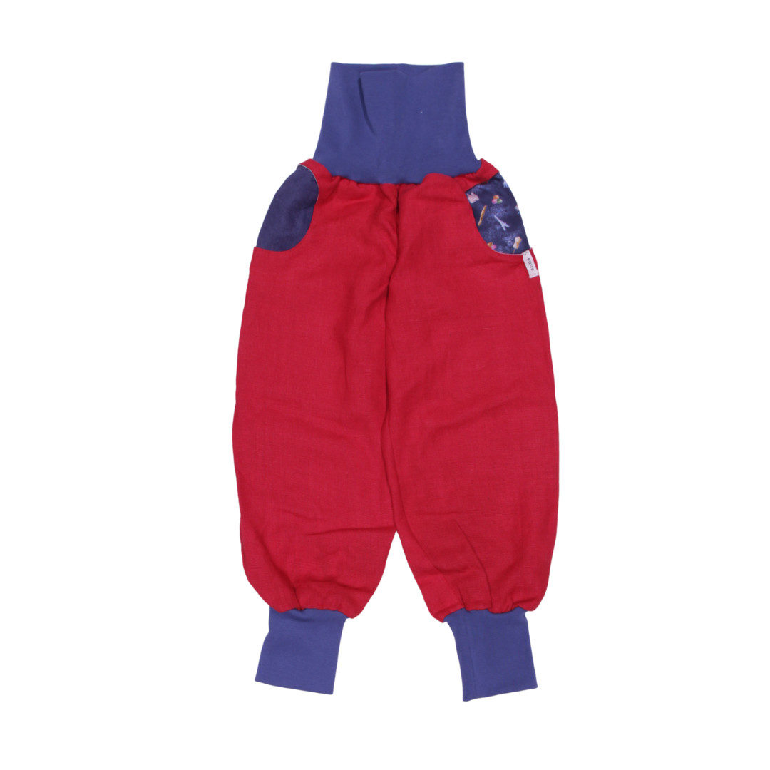 anna * pollack, PIratenhose Mixed, 110-134, Rot, Bund und Taschen fernblau