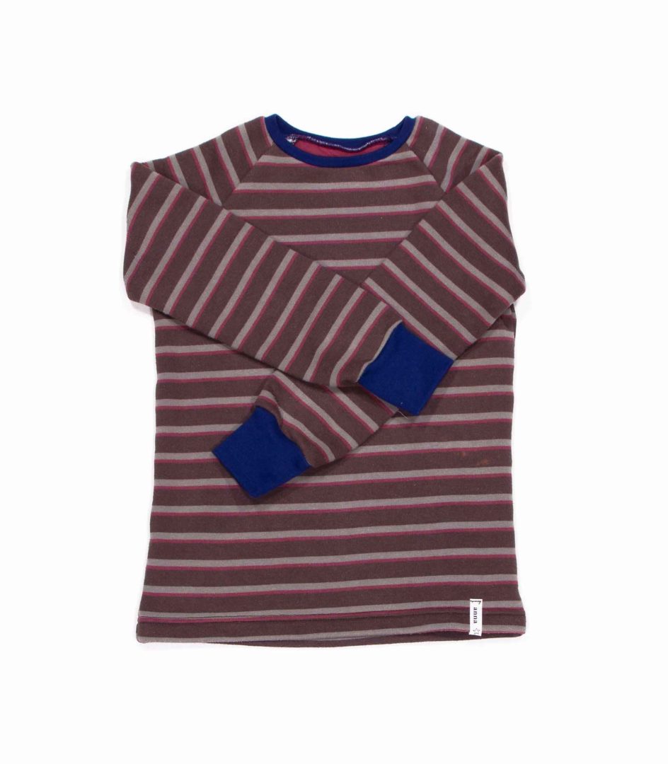 anna * pollack, Pulli braun geringelt, 116-122, Vorderansicht