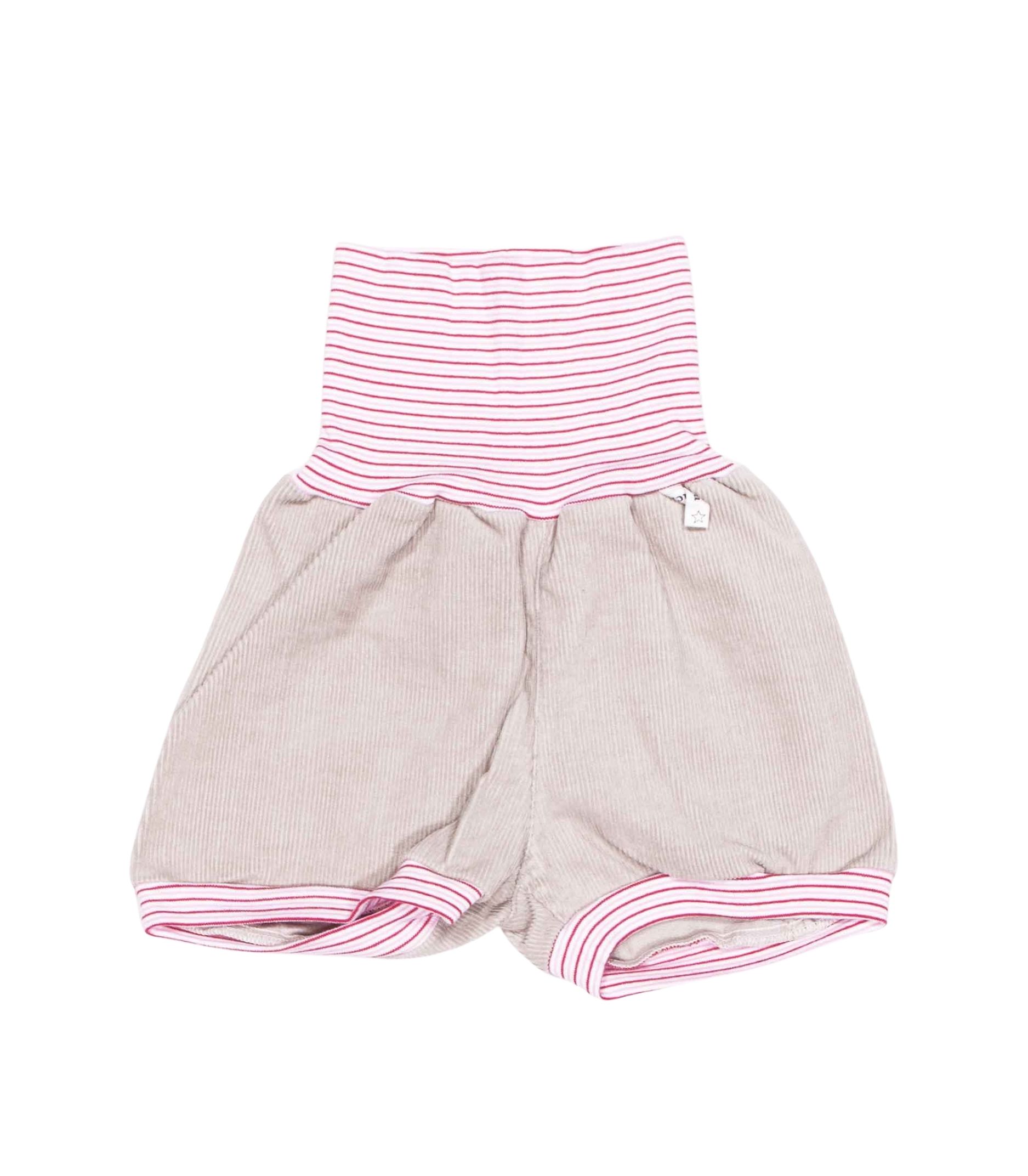 anna * pollack, Shorty Mixed, 56-80, Cord beige, Bund rosa Ringel