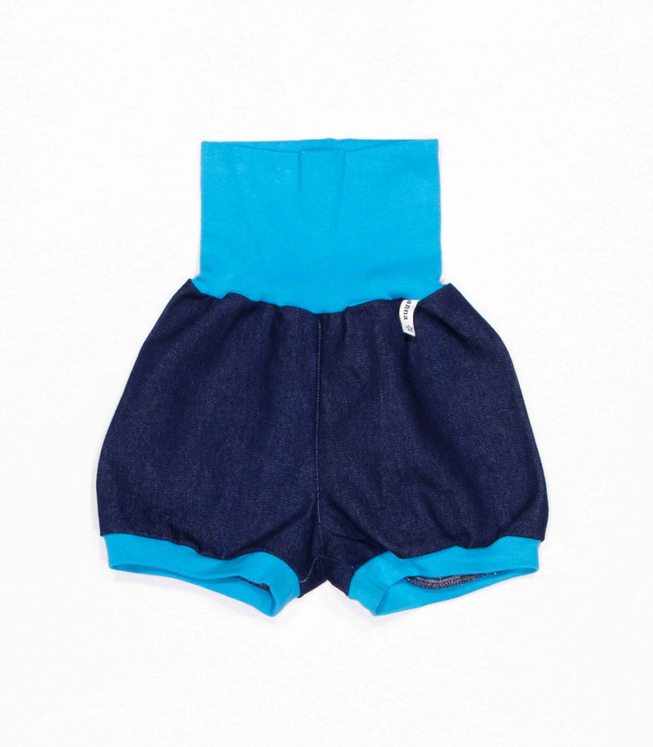 anna * pollack, Shorty Mixed, 56-80, Denim dunkelblauer, Bund türkis