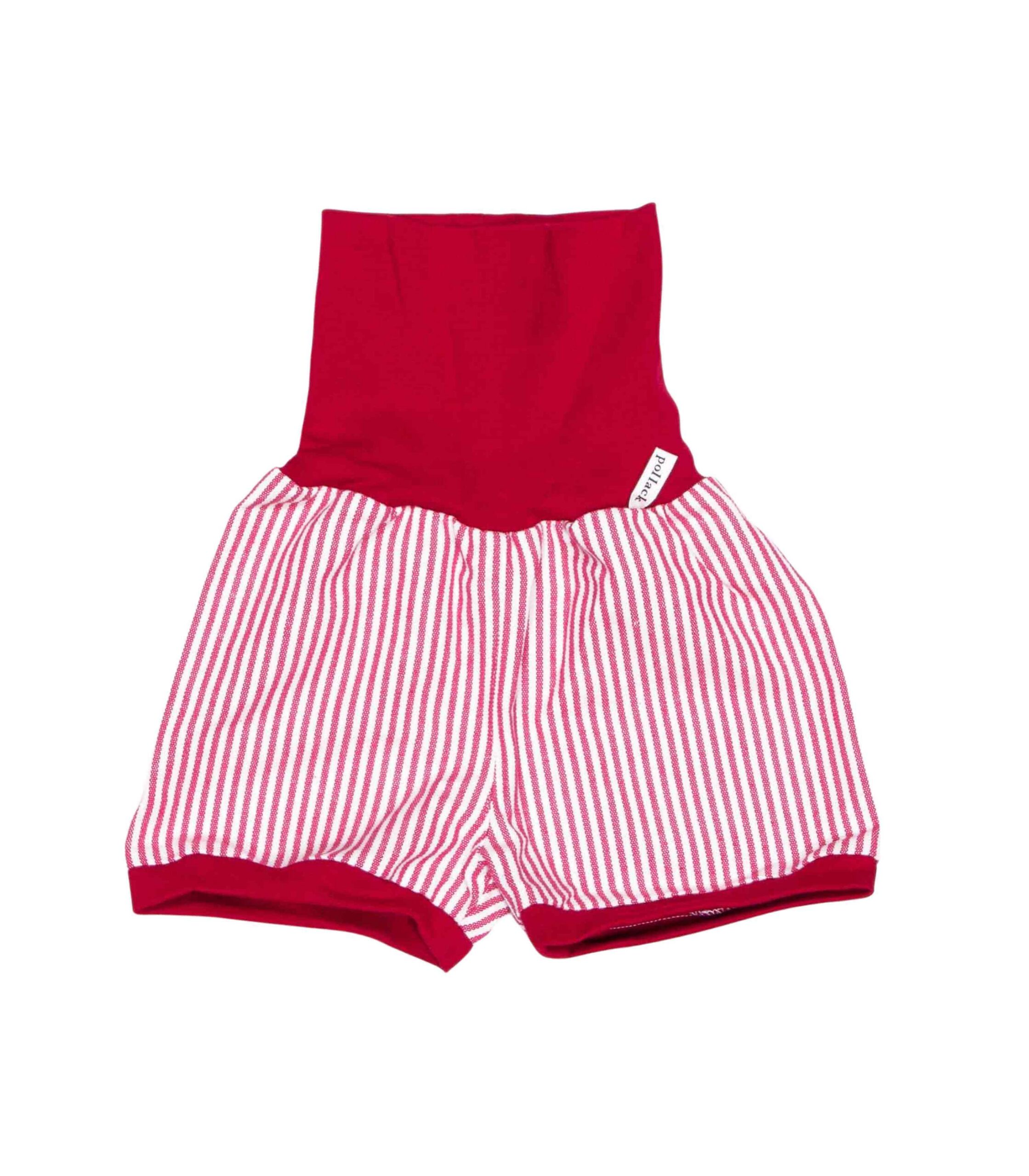 anna * pollack, Shorty Mixed, 56-80, rot-weiß gestreift Stoff, Bund Rot