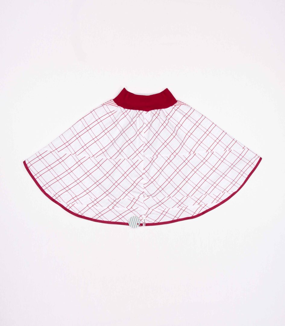 anna * pollack, Wenderock,152-164, rot blau, Rückseite, rot