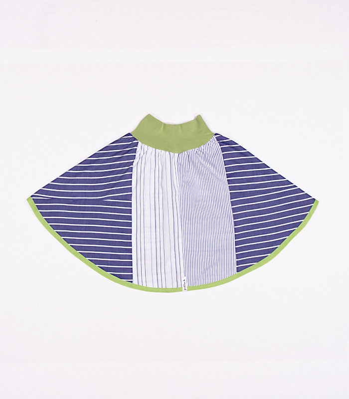 anna * pollack, Wenderock 80-110, blau grün, Bund hellgrün, Rückseite, blau