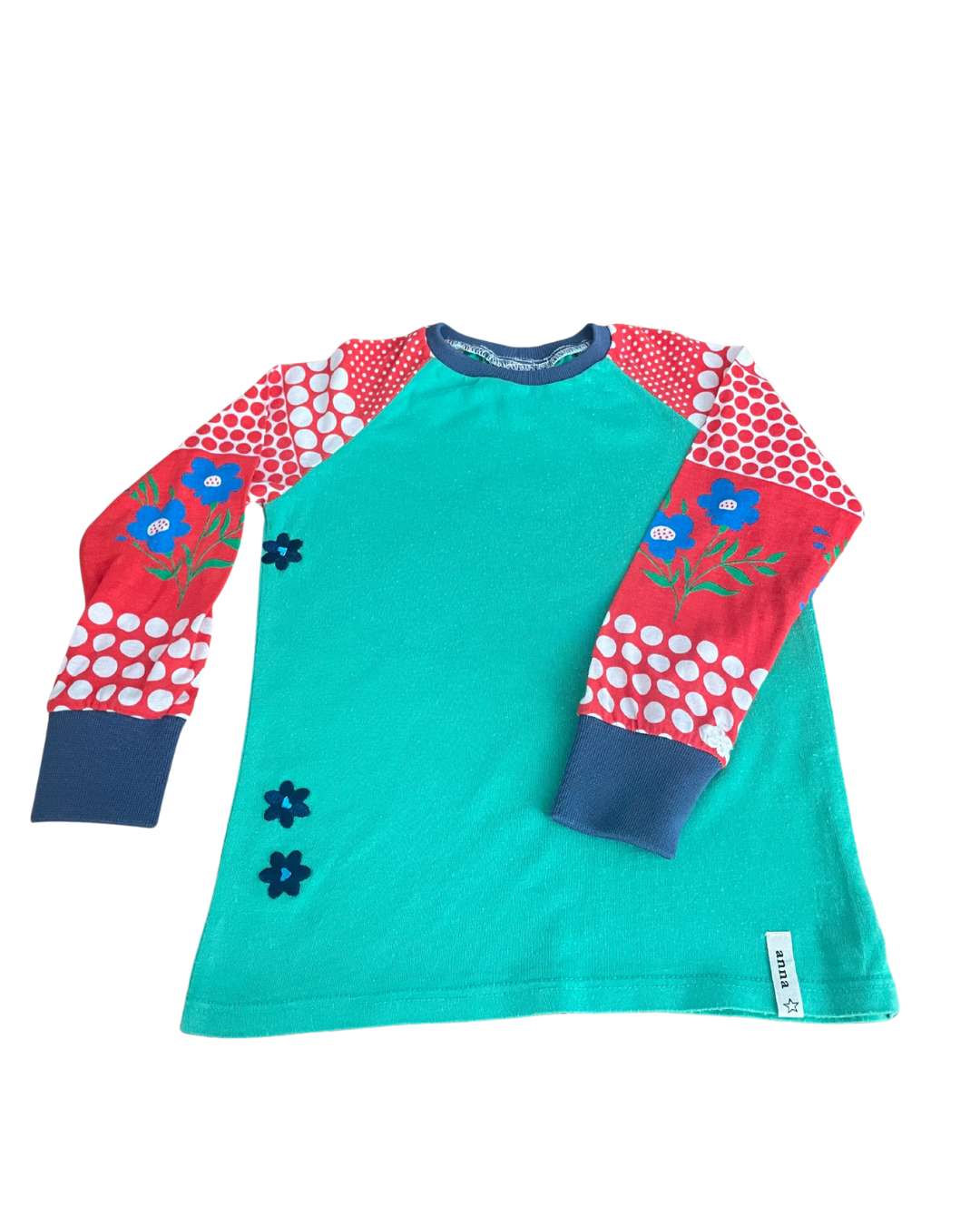 anna * pollack, T-Shirt, 92-98, rot grün, Vorderansicht