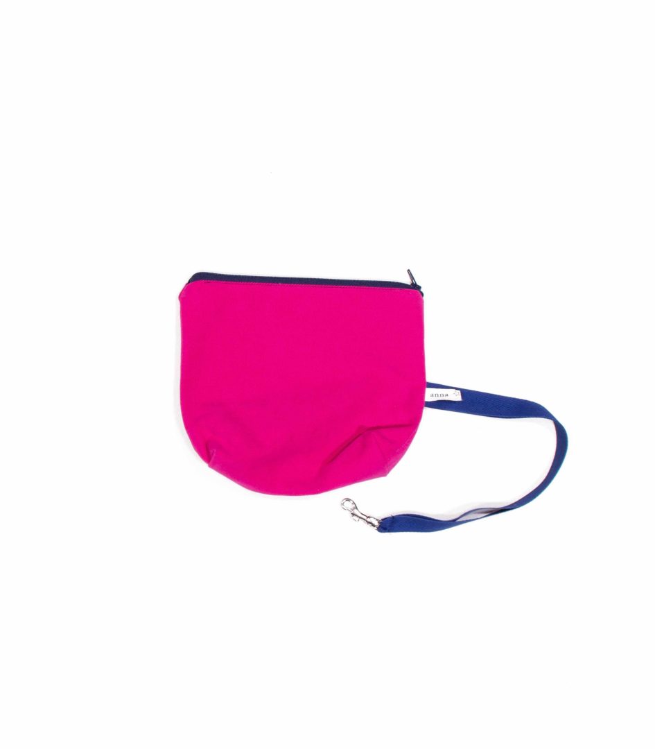 anna * pollack, Täschchen pink, gefüttert, mit Zipp und Gurt