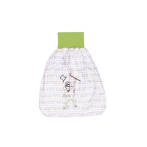 anna * pollack, Pucksack, Muster mit gesticktem Frosch, Bund hellgrün
