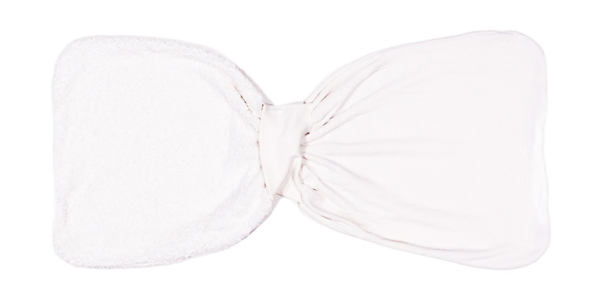 anna * pollack, Pucksack Nicki, cremefarben, Bund cremefarben, Ansicht mit Innenfutter, quer