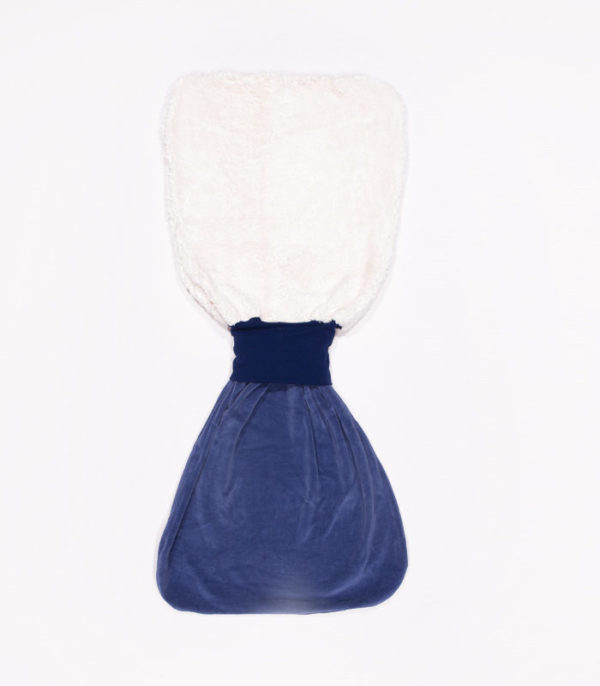 anna * pollack, Pucksack Nicki, porzellan, Bund fernblau, Ansicht mit Innenfutter