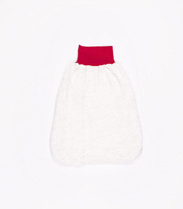 anna * pollack, Pucksack Nicki, rot, Bund rot, Ansicht Innen, Plüsch creme