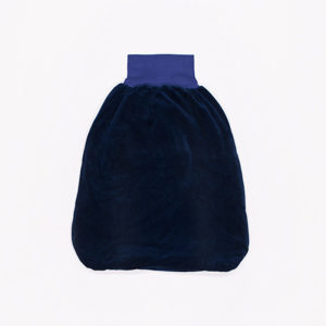 anna * pollack, Pucksack Nicki, stahlblau, Bund fernblau, Ansicht mit Außen