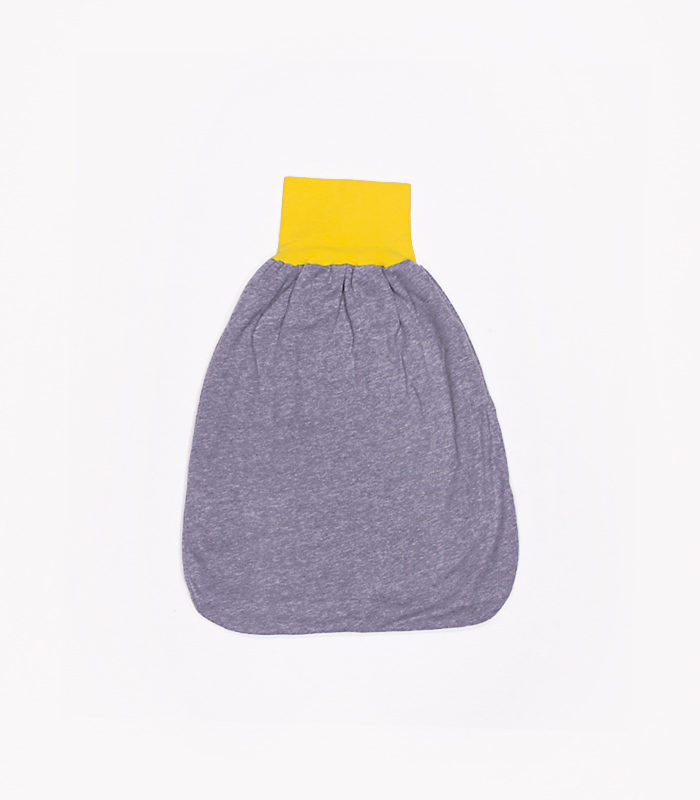 anna * pollack, Pucksack, Sweat grau, Bund gelb