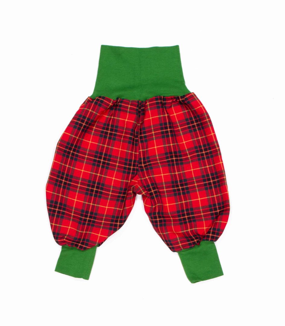 anna * pollack, Minipirat, Karo rot, Wolle, Bünchen grün