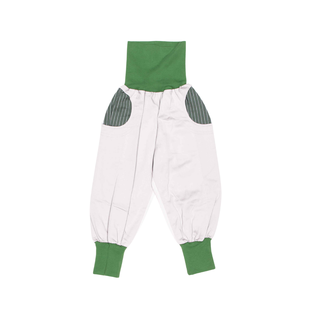 anna * pollack, Denim Piratenhose, Bund und Taschen grün