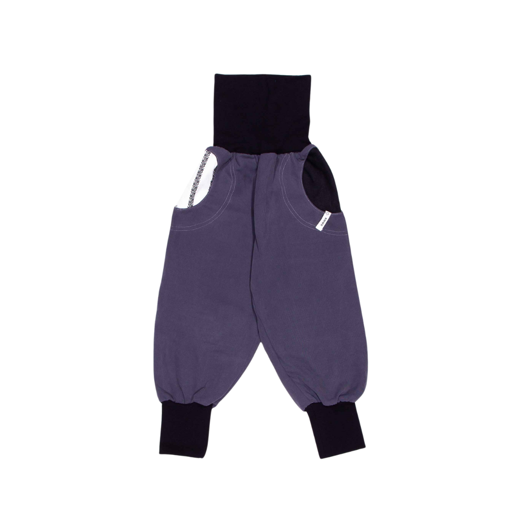 anna * pollack, Denim Piratenhose 80-116, Bund und Taschen schwarz