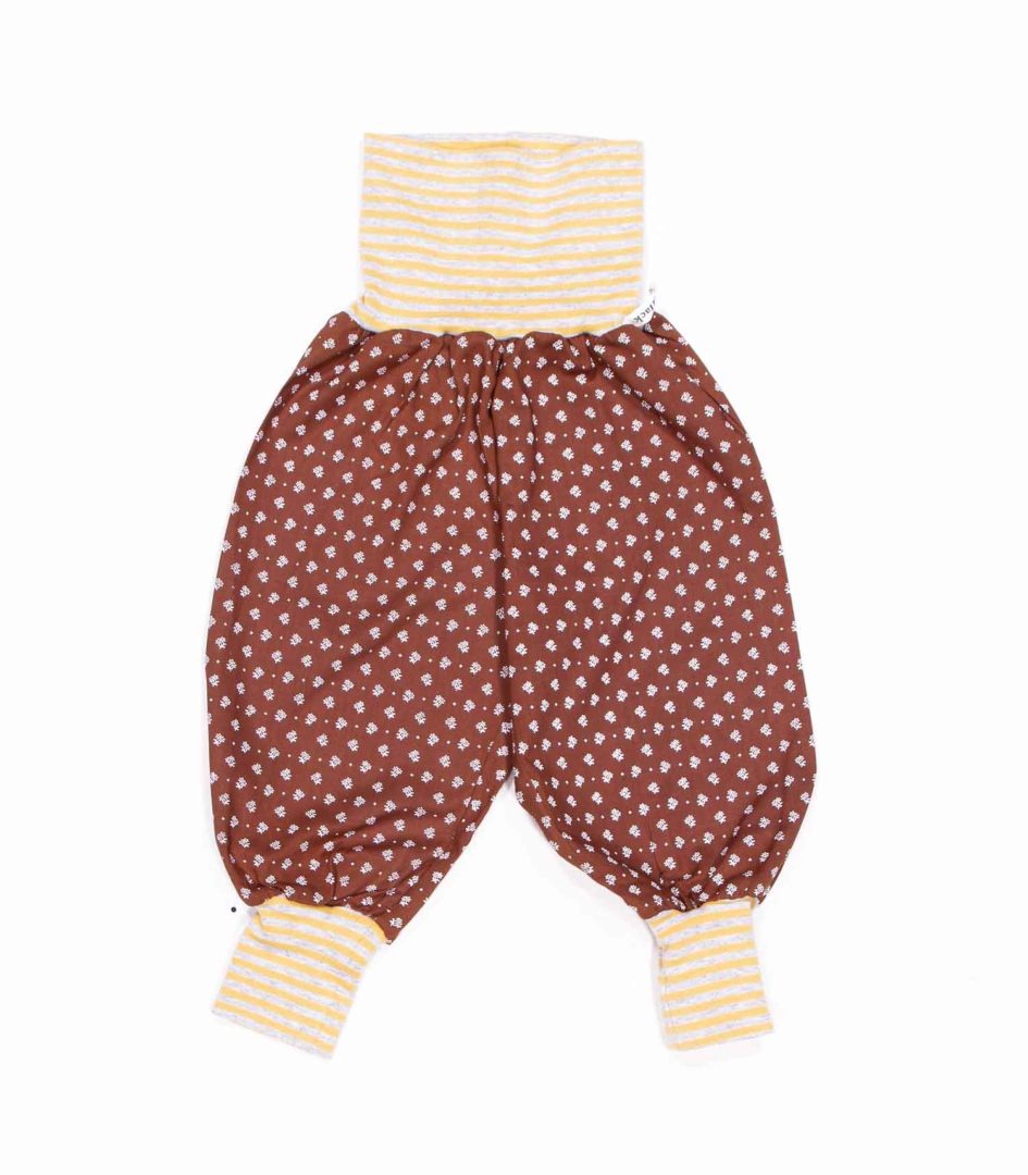 anna * pollack, Dirndl Piratenhose, braun, Bund gelb-grau geringelt