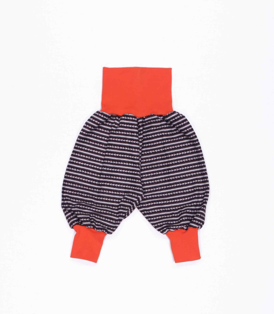 anna * pollack, Dirndl Piratenhose, braun, Bund orange