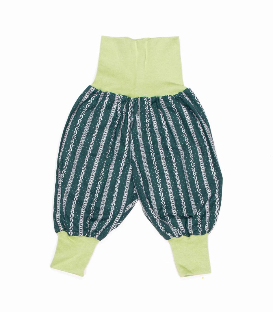 anna * pollack, Dirndl Piratenhose, grün, Bund hellgrün