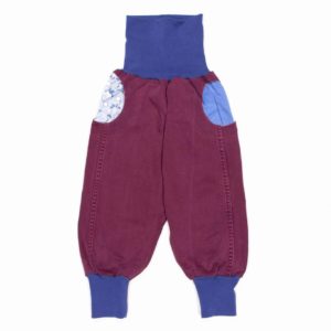 anna * pollack, PIratenhose Mixed, 80-116, Bordeaux, Bund und Taschen blau