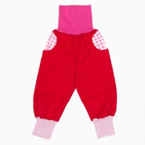 anna * pollack, PIratenhose Mixed, 80-116, Rot, Bund und Taschen rosa